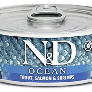 Farmina N&D Ocean Trout, Salmon & Shrimp Canned Cat Food - 2.8 oz - Case of 12