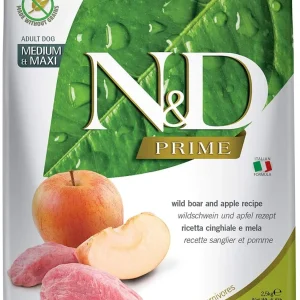 Farmina N&D Prime Boar & Apple Adult Medium and Maxi Dry Dog Food - 5.5 lb Bag