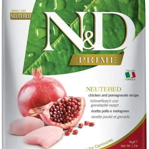 Farmina N&D Prime Chicken & Pomegranante Adult Neutered Dry Cat Food - 11 lb Bag