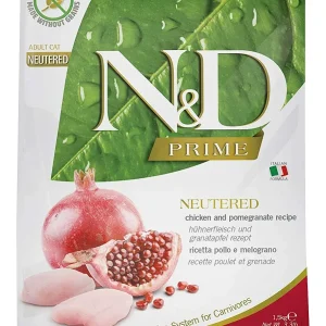 Farmina N&D Prime Chicken & Pomegranante Adult Neutered Dry Cat Food - 3.3 lb Bag