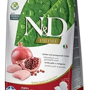 Farmina N&D Prime Chicken & Pomegranate Medium and Maxi Puppy Dry Dog Food - 5.5 lb Bag