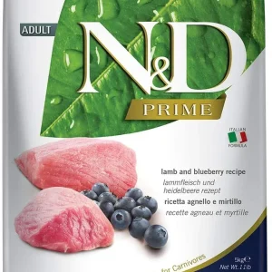 Farmina N&D Prime Lamb & Blueberry Dry Cat Food - 11 lb Bag