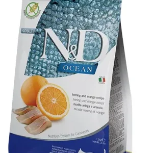 Farmina N&D Prime Ocean Cat Herring & Orange Adult Dry Cat Food - 11 lb Bag