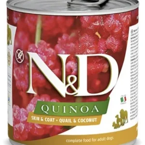 Farmina N&D Quinoa Skin & Coat Quail & Coconut Canned Dog Food - 10 oz - Case of 6