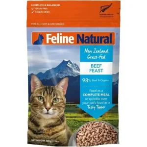 Feline Natural Beef Freeze-Dried Cat Food 11oz - Grain-Free Nutrition for Your Feline Friend