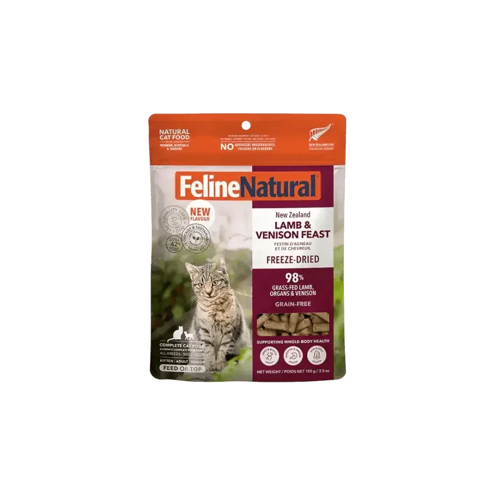 Feline Natural Freeze-Dried Lamb and Venison Cat Food