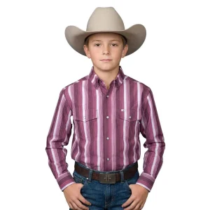 Ferrell Brands Inc Boy's The Tristan Maroon Shirt