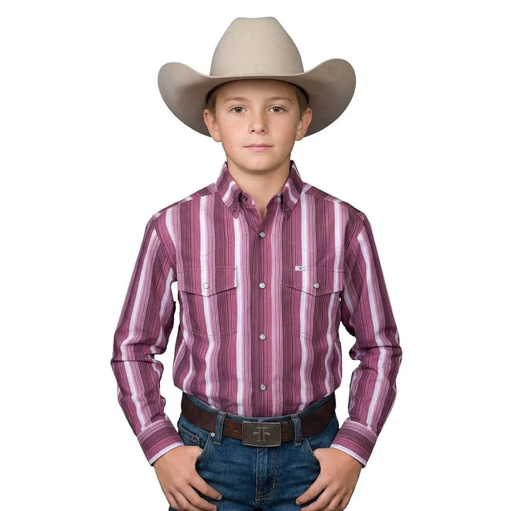 Ferrell Brands Inc Boy's The Tristan Maroon Shirt