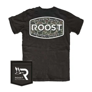 Fieldstone Boy's Black Roost Camo Logo Tee Shirt