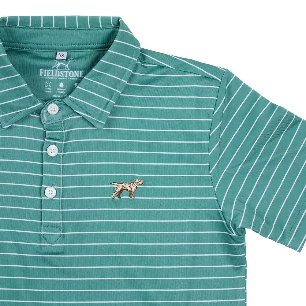 Fieldstone Boy's Green Clubhouse Polo - Image 2