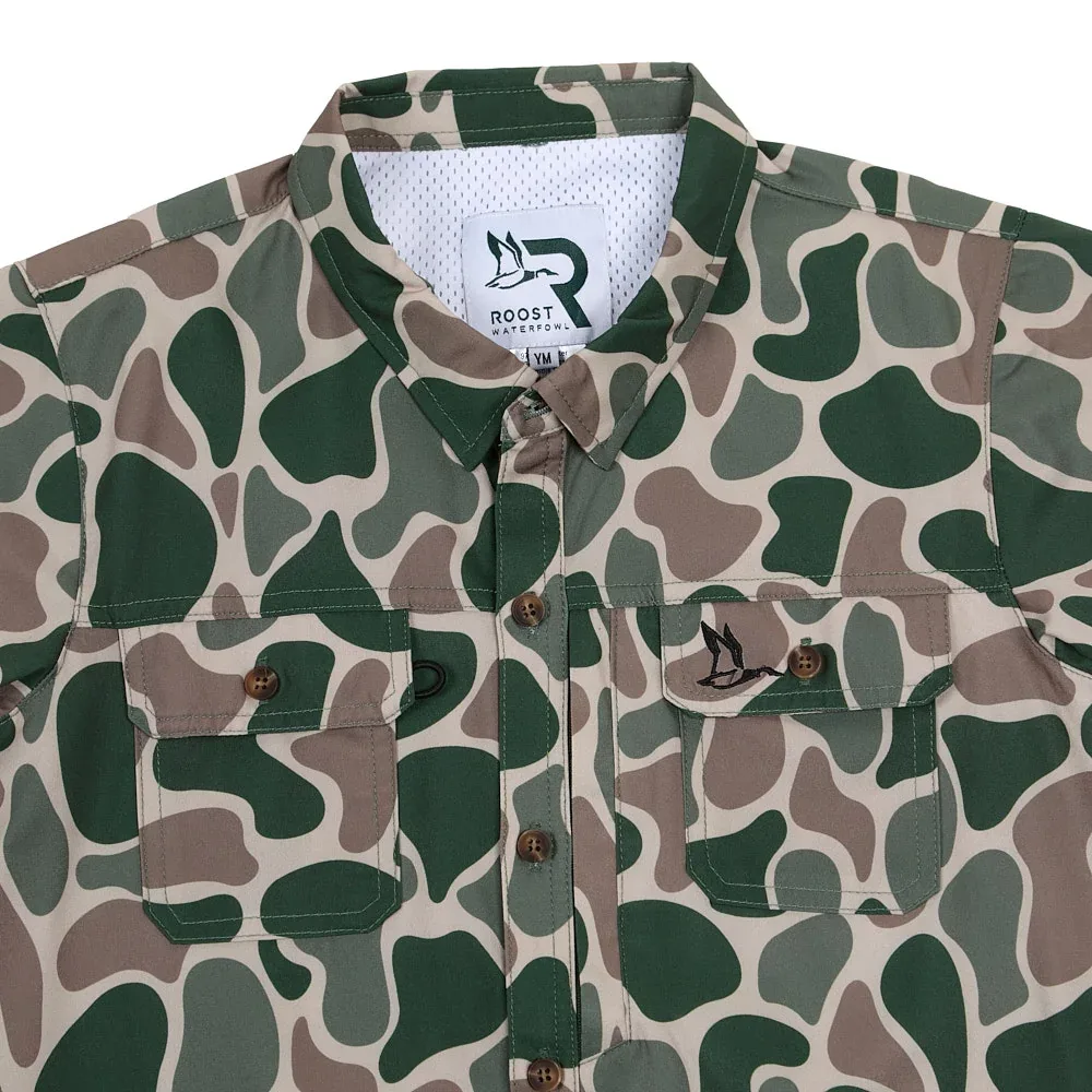 Fieldstone Boy's Roost Camo Button Shirt - Image 2