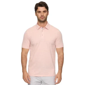 Flag & Anthem Men's Baldwin Coral Striped Polo
