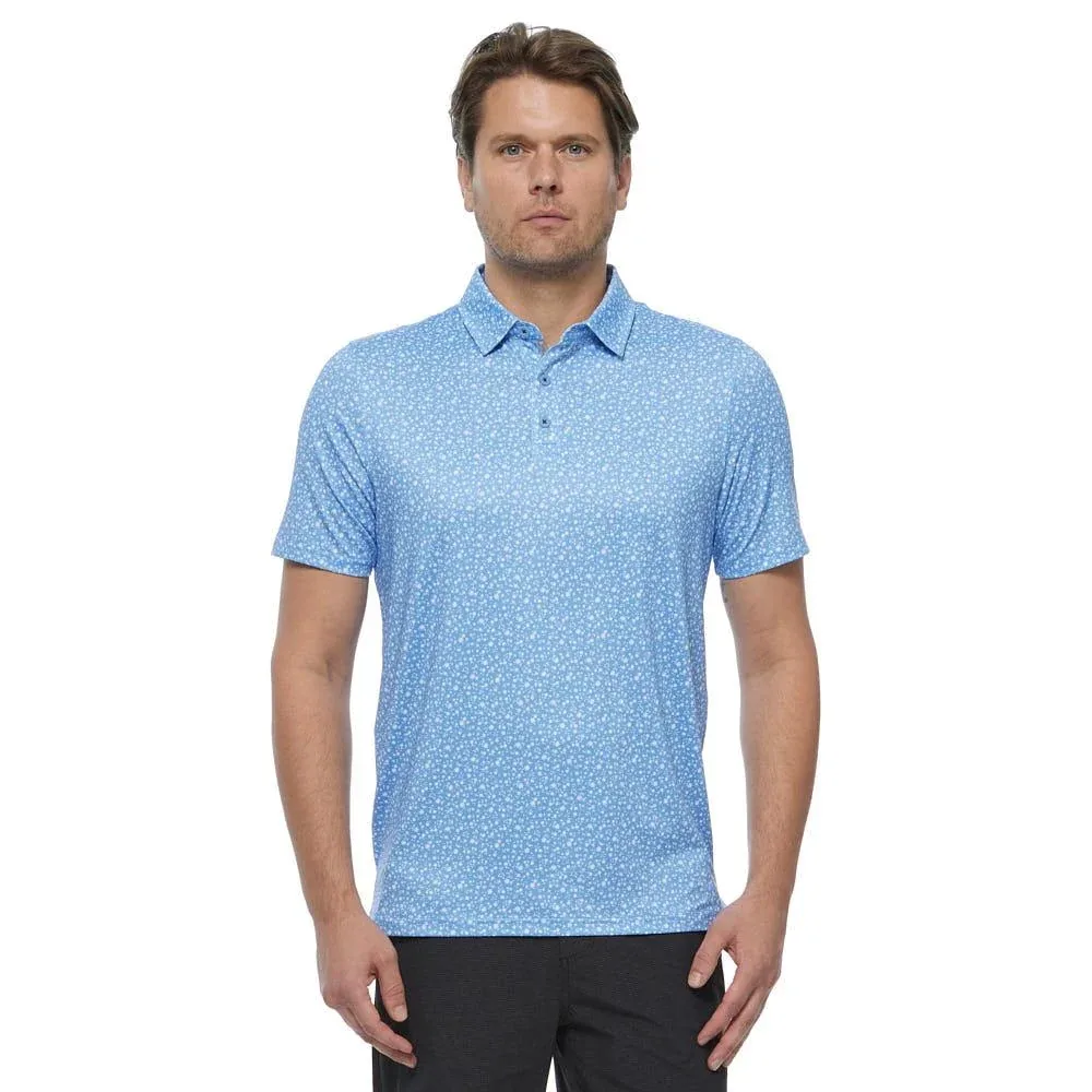 Flag & Anthem Mens Blue Hampton Floral Print Polo