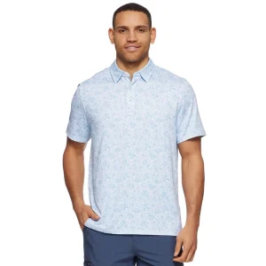 Flag & Anthem Mens White Willoughby Leaf Print Polo