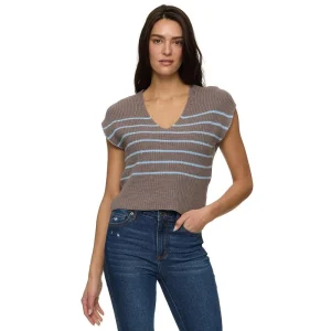 Flag & Anthem Women's GreyBlue Valencua Striped Dolman Top