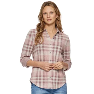 Flag & Anthem Womens Minot Mauve Plaid Shirt