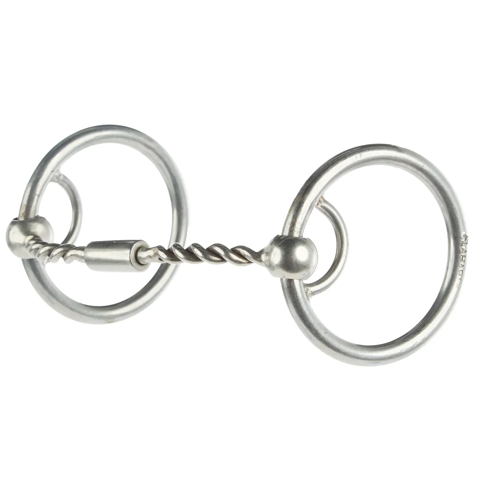 Flaharty Bits & Spurs Billy Allen Twisted Wire Locked O Ring Snaffle Bit - Image 2