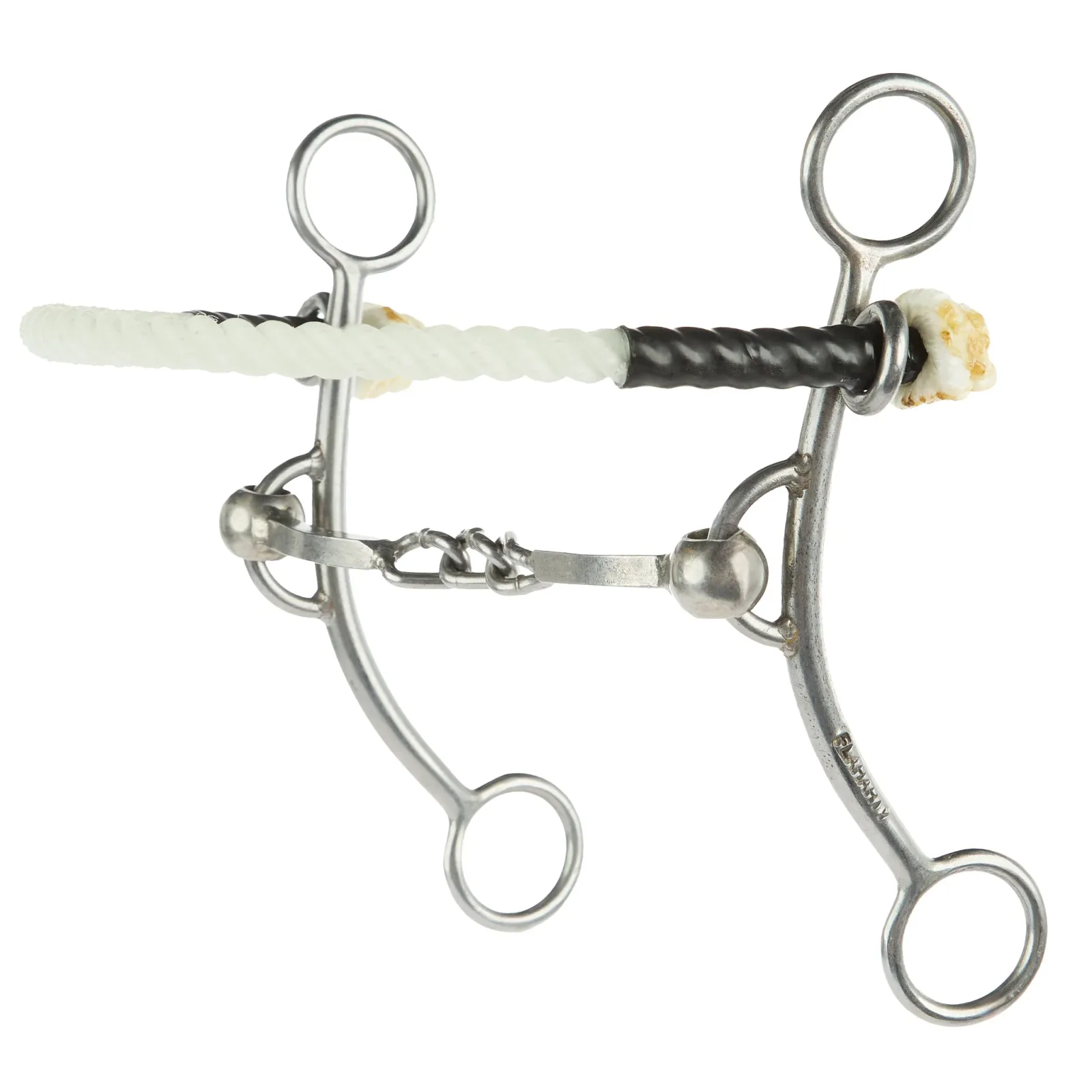 Flaharty Bits & Spurs Square Center Chain Betty Combo Gag Bit - Image 2