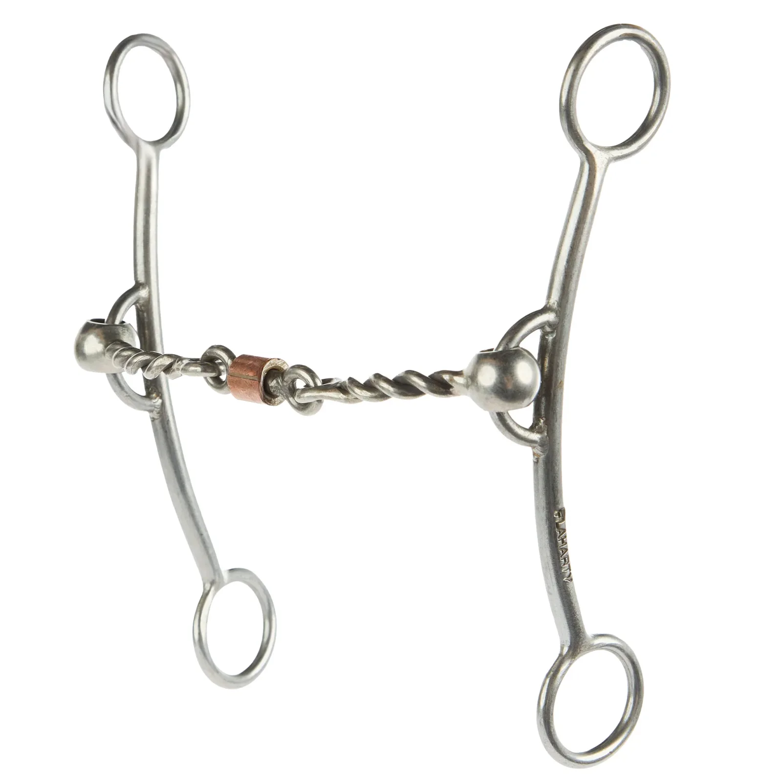 Flaharty Bits & Spurs The Duke 3 Piece Twisted Wire Gag Bit - Image 2