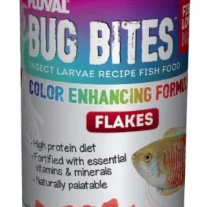 Fluval Bug Bites Insect Larvae Color Enhancing Fish Flake