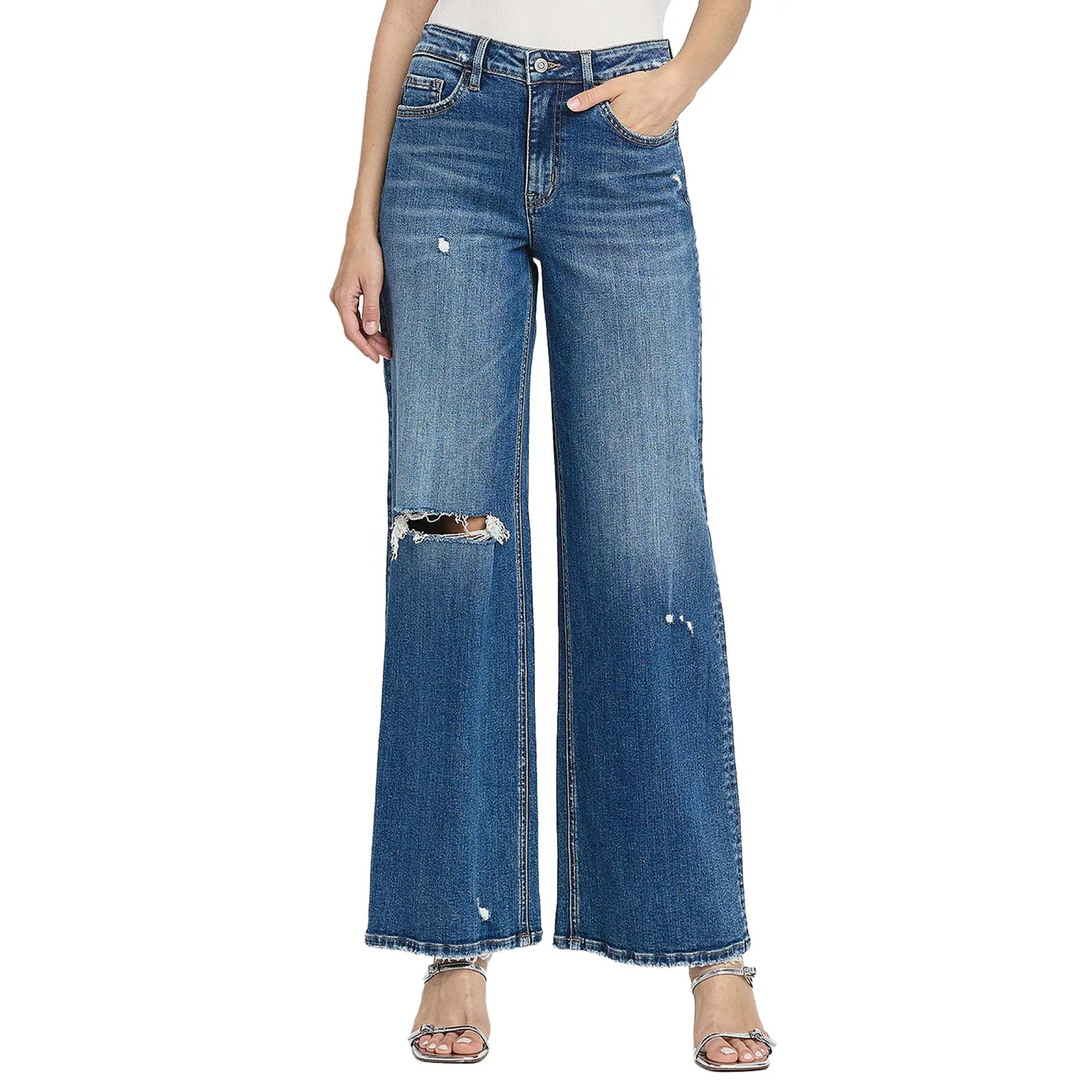 Flying Monkey High Rise Wide Leg Jean - Image 2