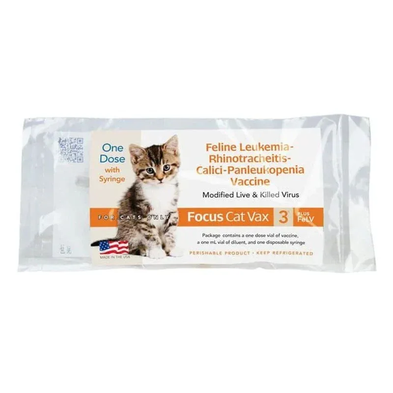 Focus Cat Vax 3 Plus Felv With Syringe - Image 2