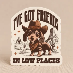FRIENDS IN LOW PLACES STICKER
