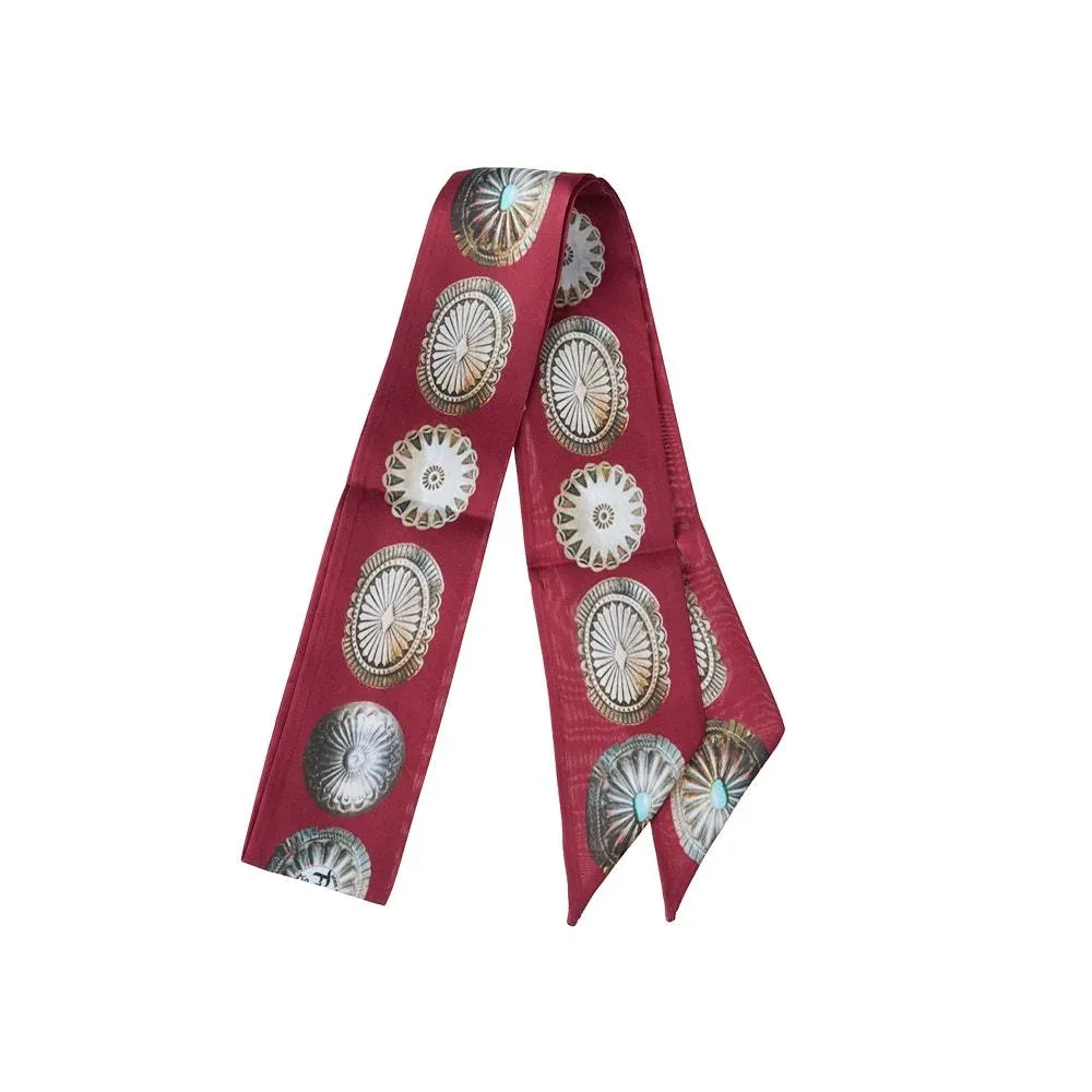 Fringe Scarves Big Concho Red Twilly