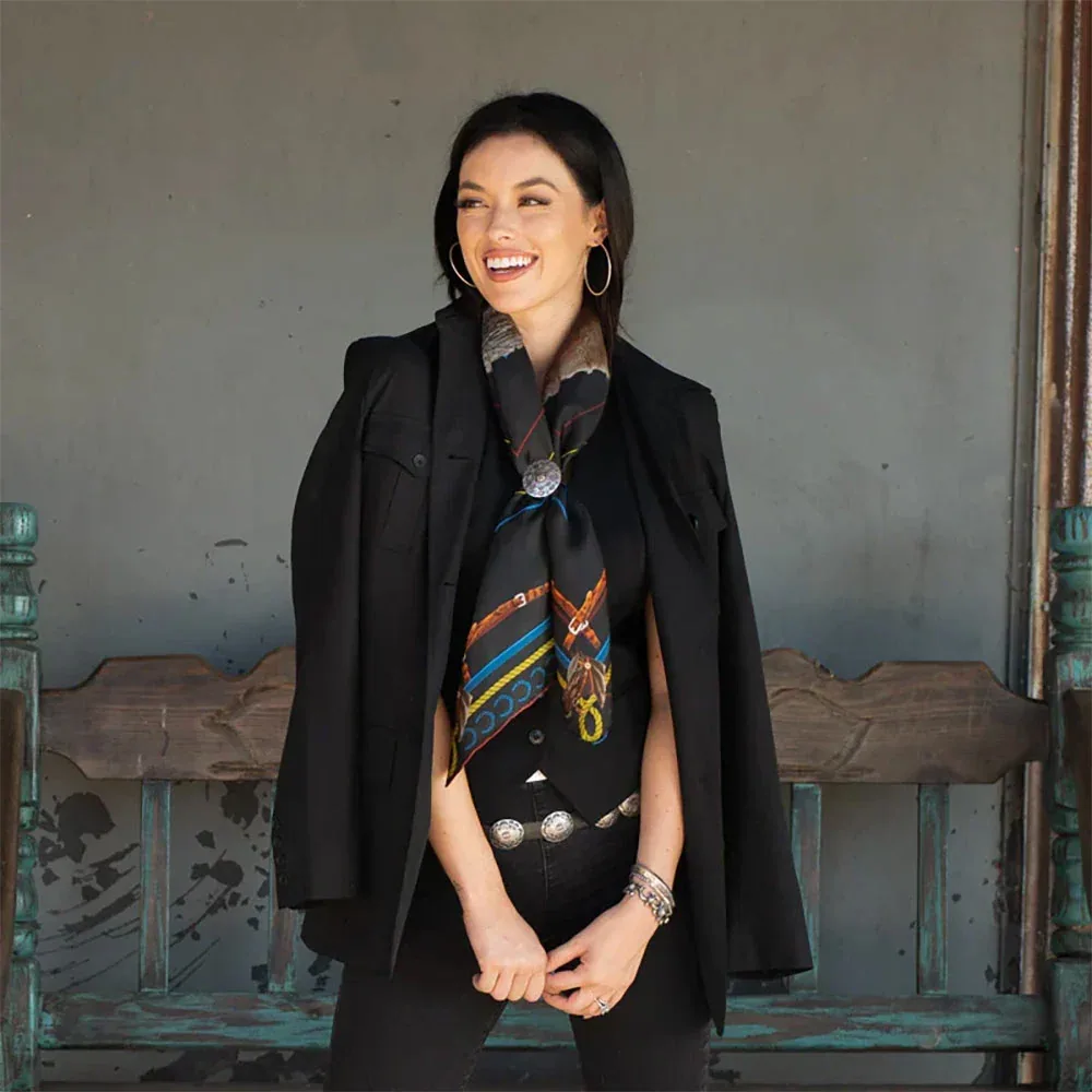 Fringe Scarves Derby Black - Image 2