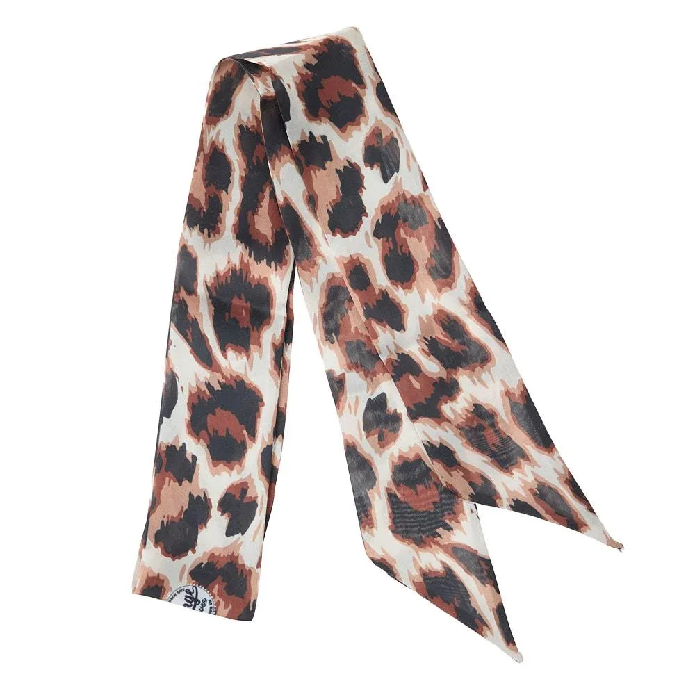 Fringe Scarves Leopard Light Twilly