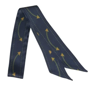 Fringe Scarves Smiley Pocket Black Twilly