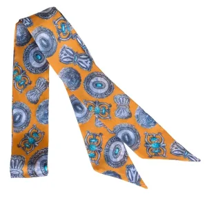 Fringe Scarves Turquoise Conchos Orange Twilly