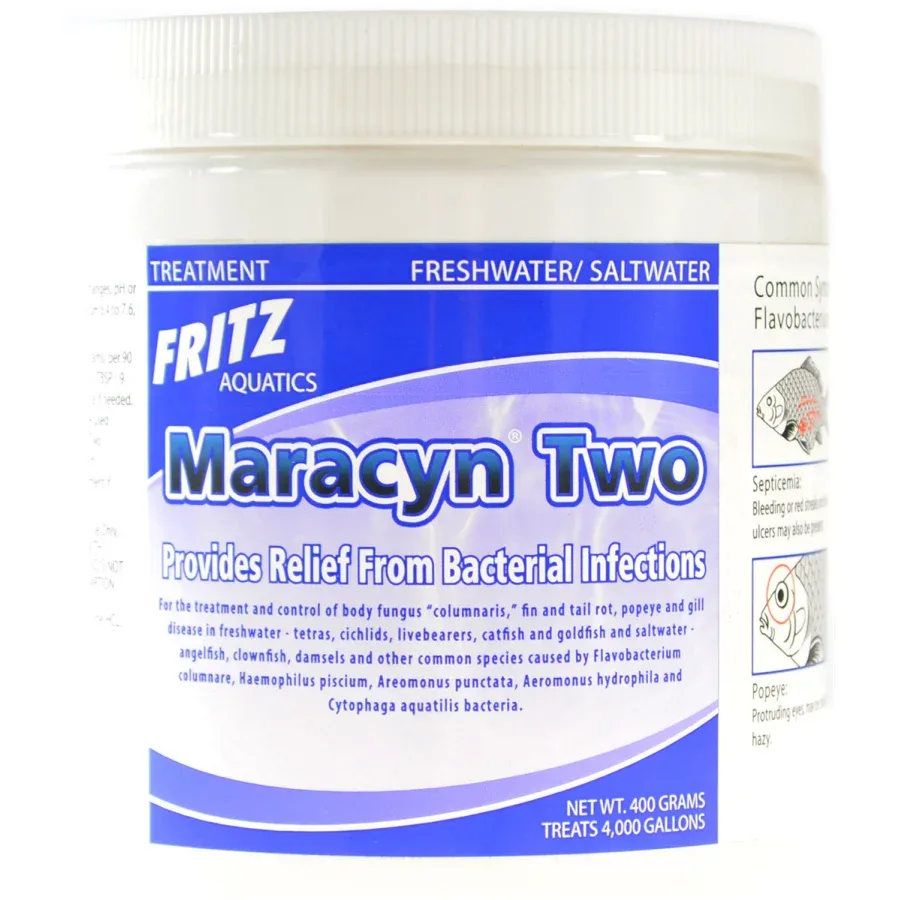 Fritz Aquatics Maracyn Two Bacterial Treatment Powder for Freshwater & Saltwater