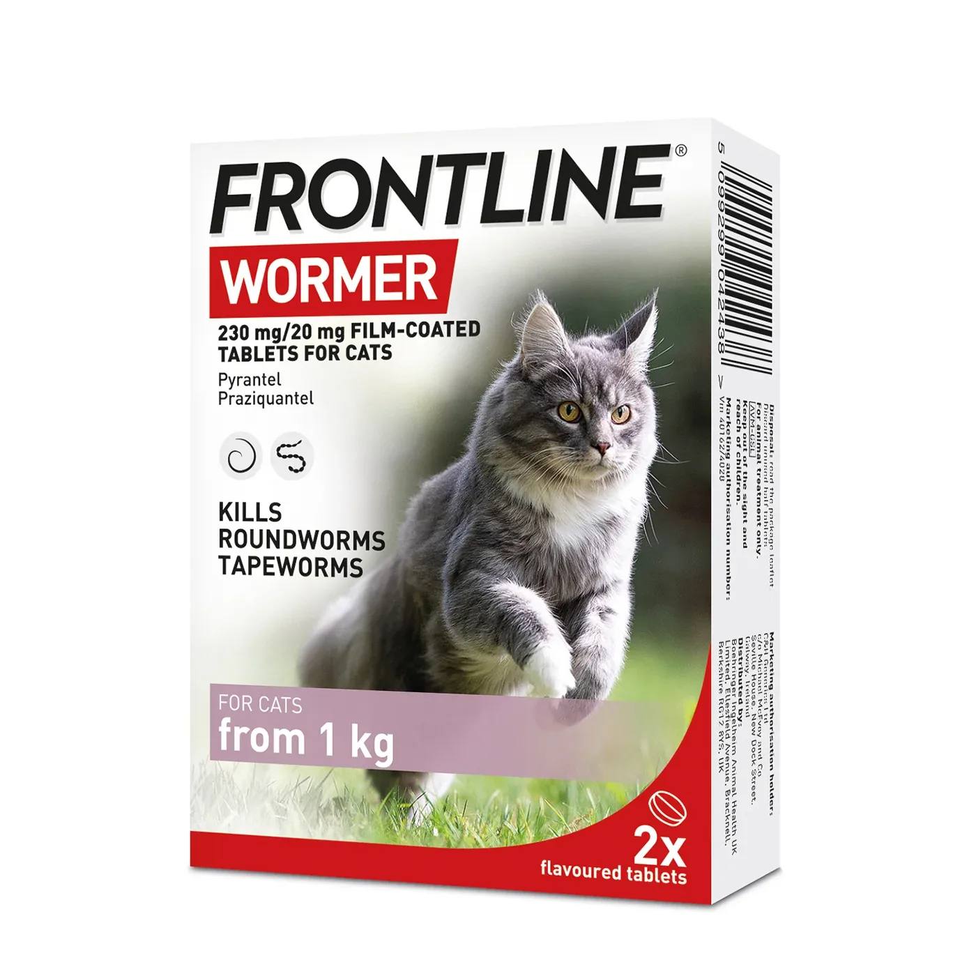 Frontline Wormer Tablets for Cats x2 - Image 2