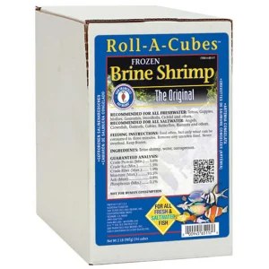 Frozen Brine Shrimp Fish Food Roll-A-Cube (2 lb - 216 cubes) - San Francisco Bay Brand