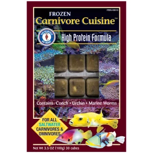 Frozen Carnivore Cuisine Fish Food (30 cubes, 3.5 oz) - San Francisco Bay Brand