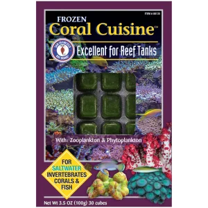 Frozen Coral Cuisine Fish Food (30 cubes, 3.5 oz) - San Francisco Bay Brand