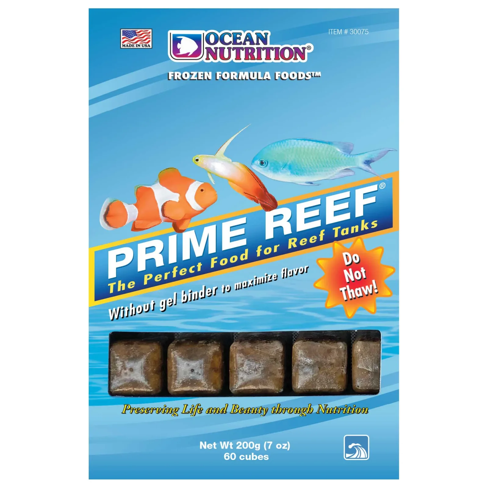 Frozen Prime Reef (60 cubes, 7 oz) - Ocean Nutrition