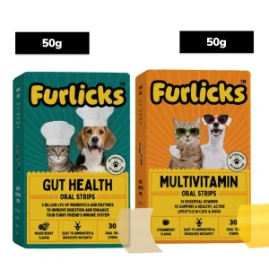 Furlicks Multivitamin & Gut Health Supplement Combo for Cats and Dogs