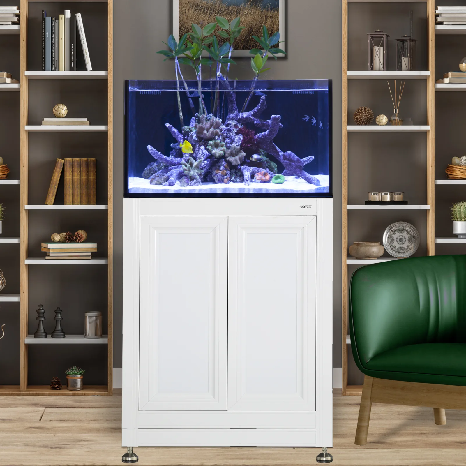 Fusion Pro 2 50 Gallon AIO Lagoon Aquarium w/ WHITE APS Stand - Innovative Marine
