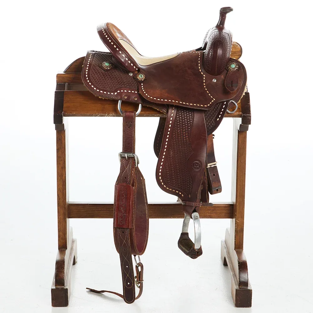 G Bar G 14in Used Barrel Saddle - Image 2