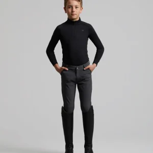 Gando Boys Gel Knee Riding Breeches Anthracite Grey