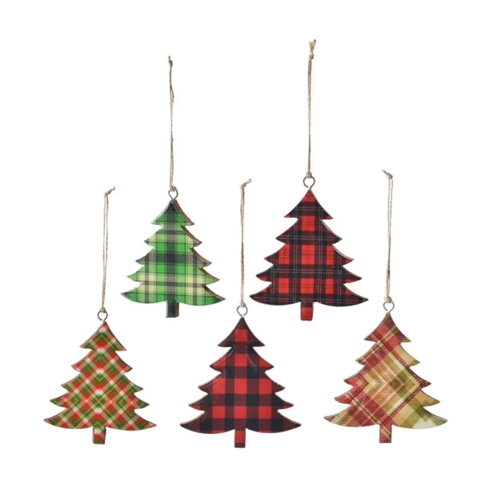 Ganz Assorted Plaid Tree Ornaments