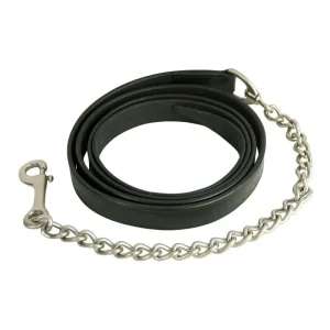 Gatsby Leather Lead with Chain