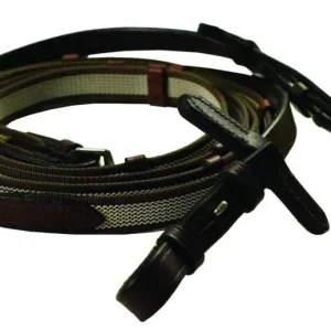 Gatsby Rubber Grip Cotton Web Reins with Stops