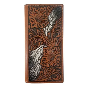 Gem Dandy Accessories Checkbook Floral Embossed Brown