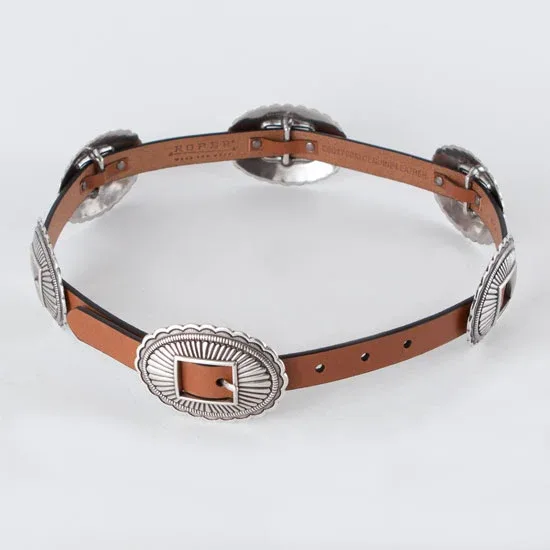 Gem Dandy Accessories Roper Women's Cognac Leather Concho Belt - Image 2
