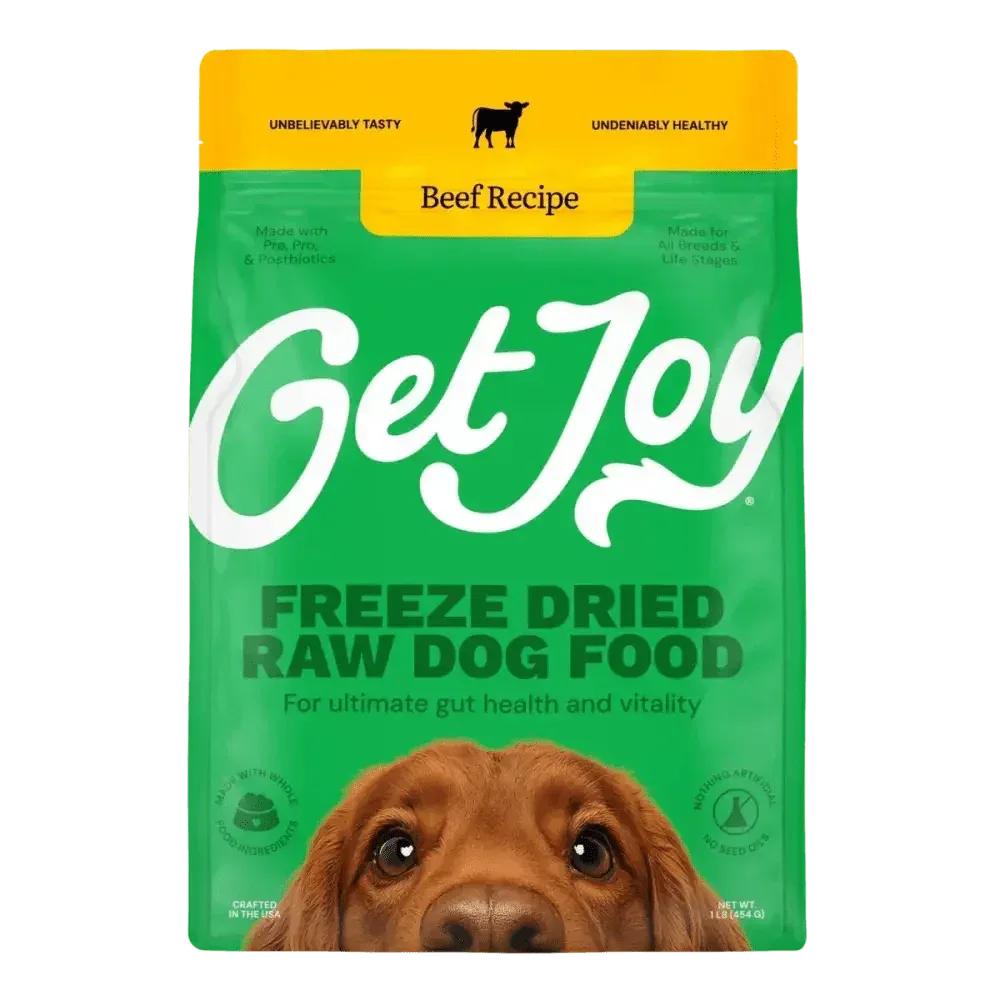 Get Joy Beef Recipe Human-Grade All Life Stages Freeze-Dried Raw Dog Food