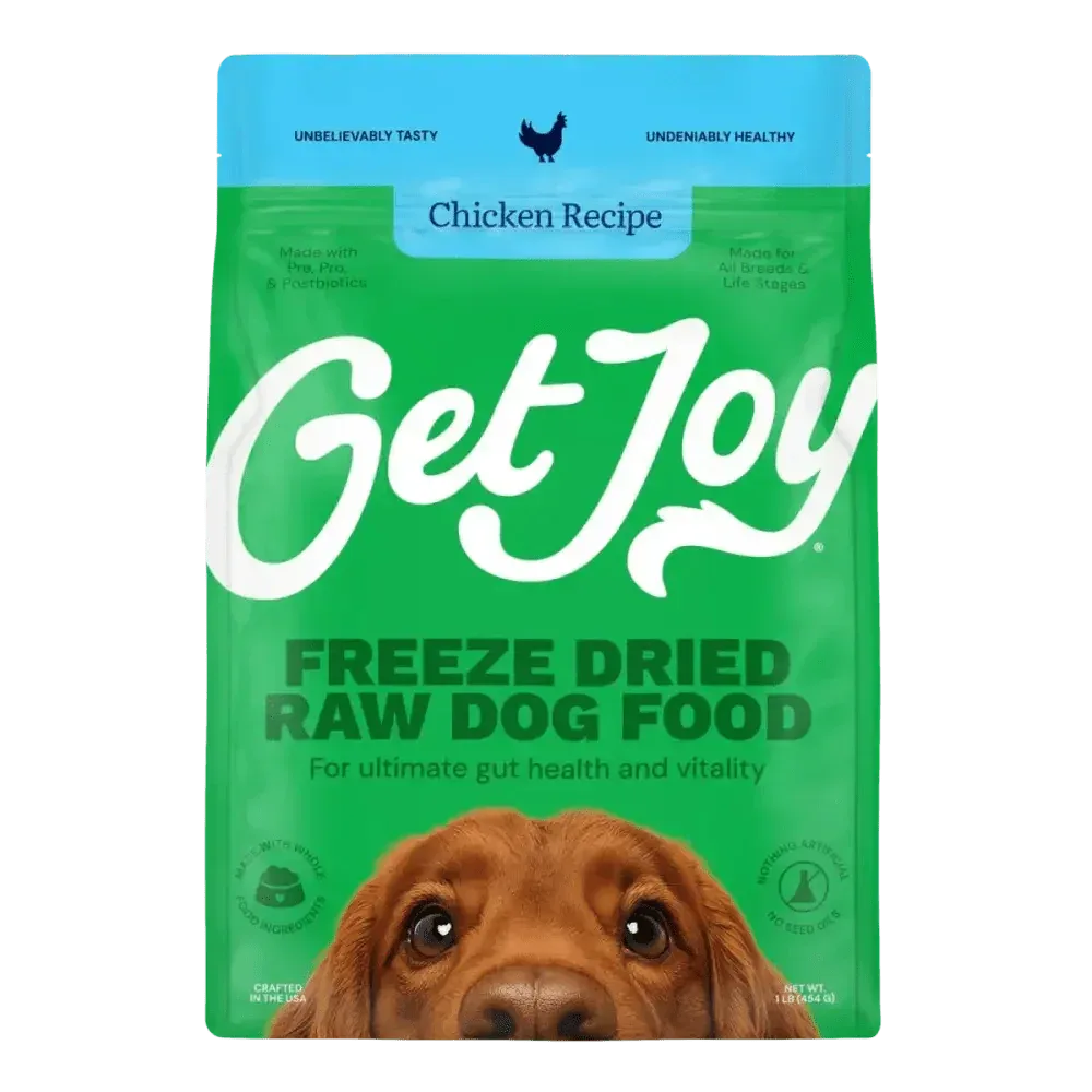 Get Joy Chicken Recipe Human-Grade All Life Stages Freeze-Dried Raw Dog Food