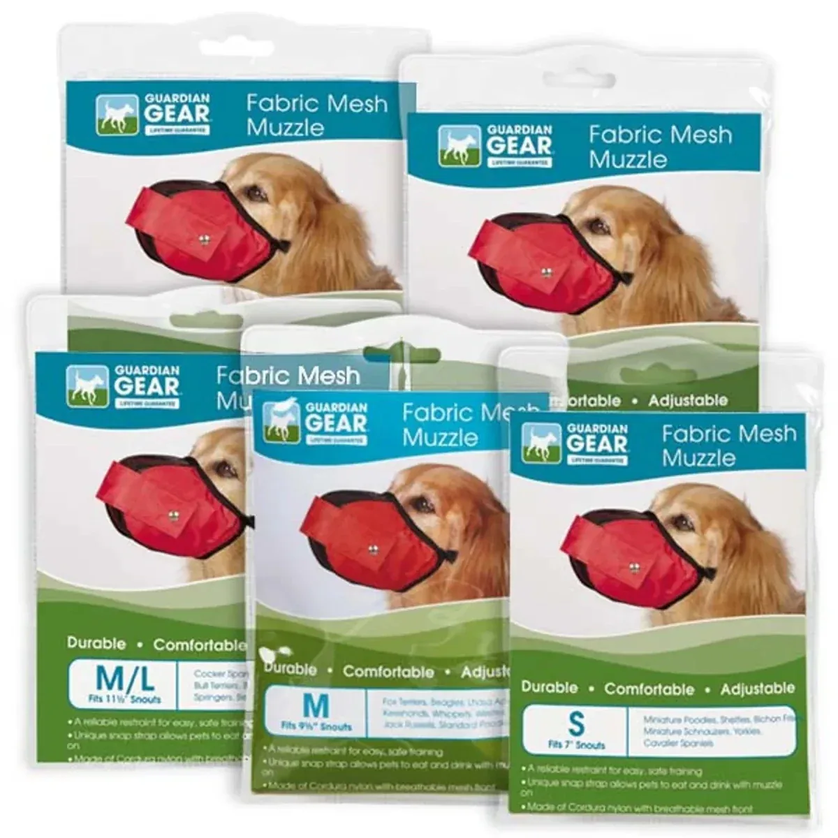GG Fabric Mesh Muzzle Large Red